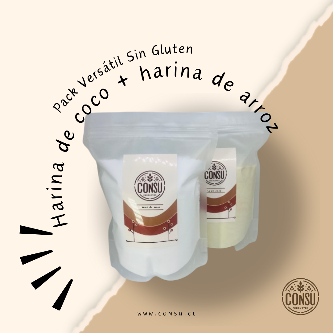 Pack harina de coco + harina de arroz